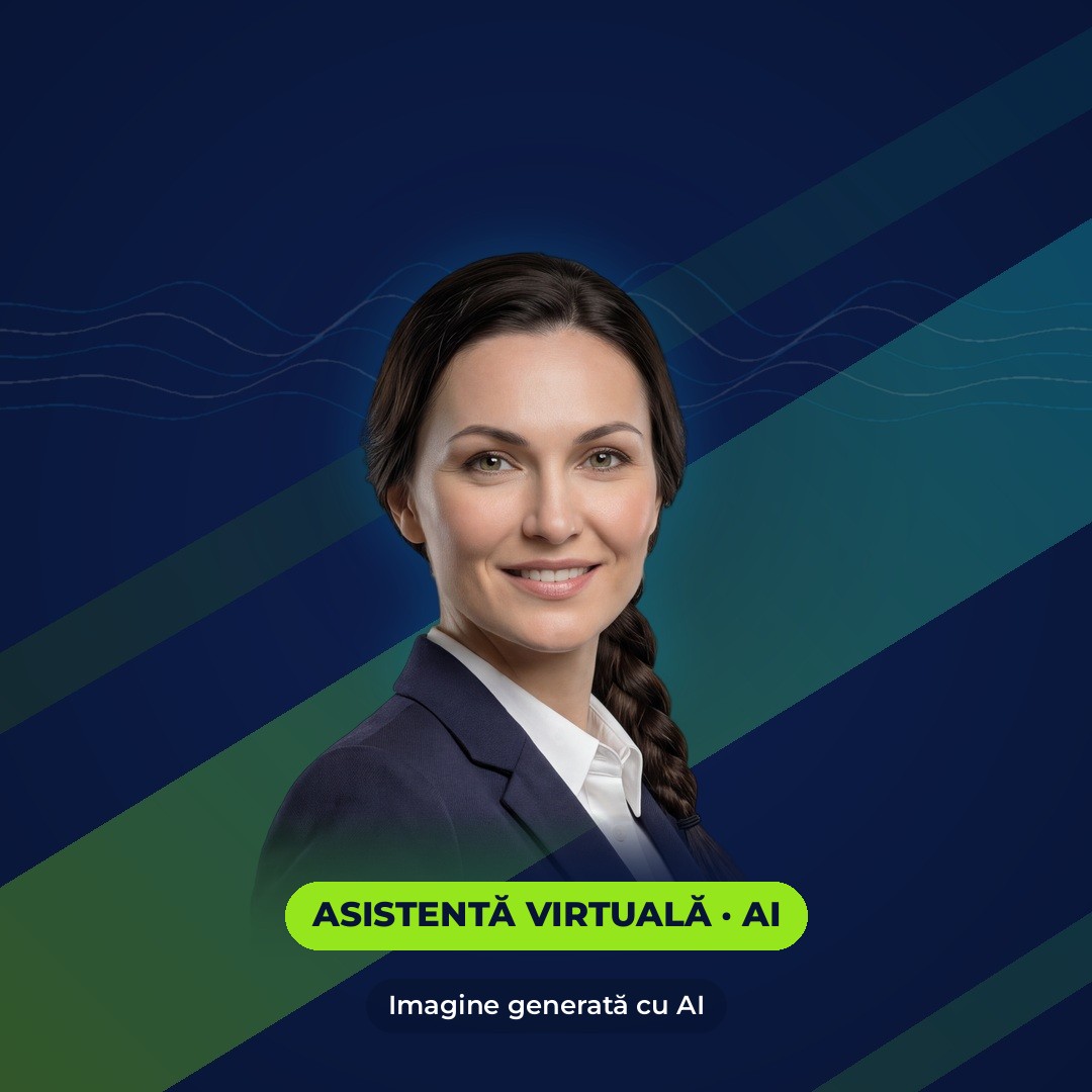 Miruna, asistentă virtuală Radio Belgia. Imagine generată cu AI.